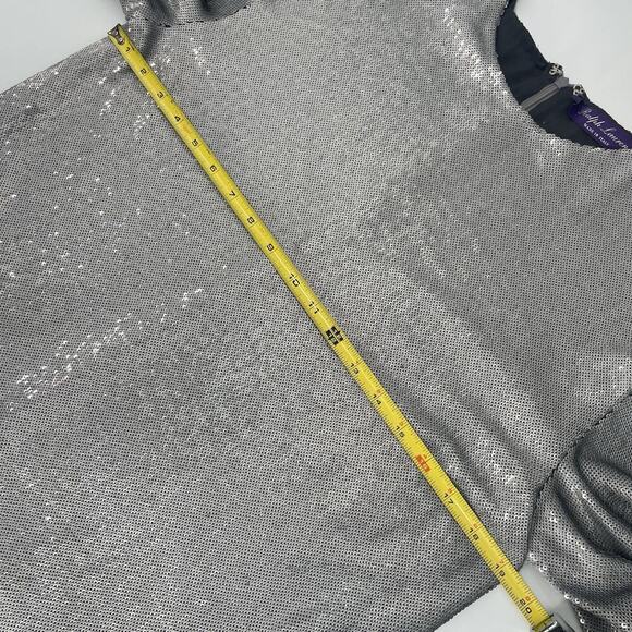 Ralph Lauren Collection Purple Label Runway Silver Sequin Sheath Mini Dress $5k - Picture 4 of 8